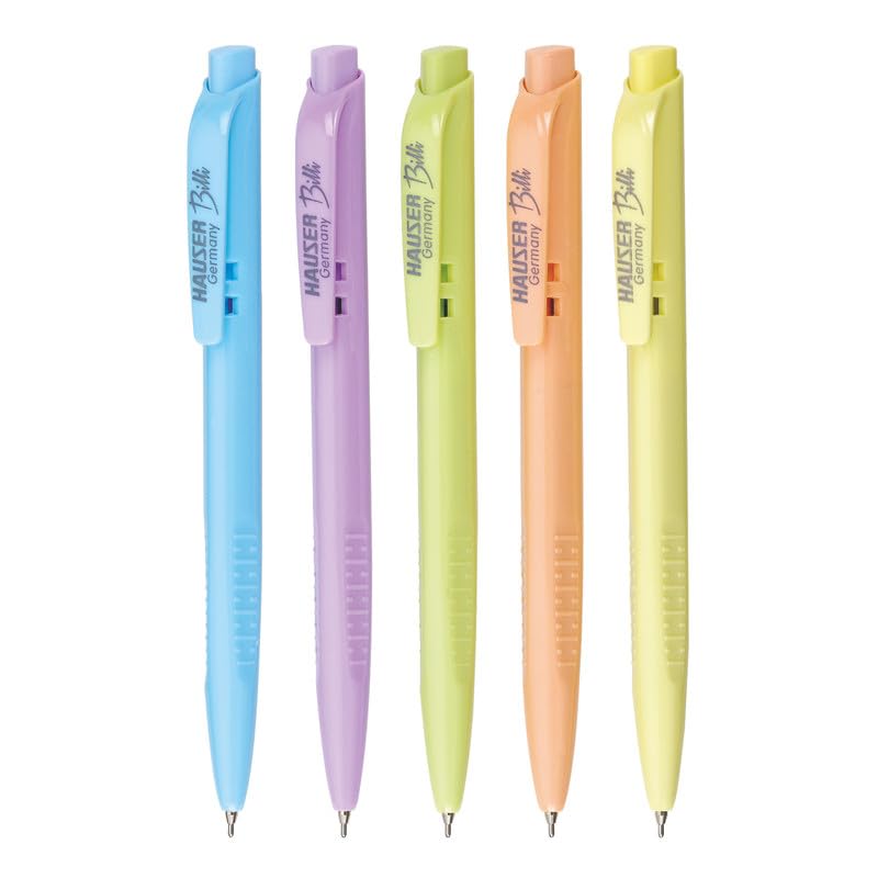 Hauser Billi 0.5mm Ball Pen Jar | Retractable Mechanism With Comfortable Grip | Smudge Free & Smooth Writing Experience | Refillable | Blue Ink, of 25 Pens