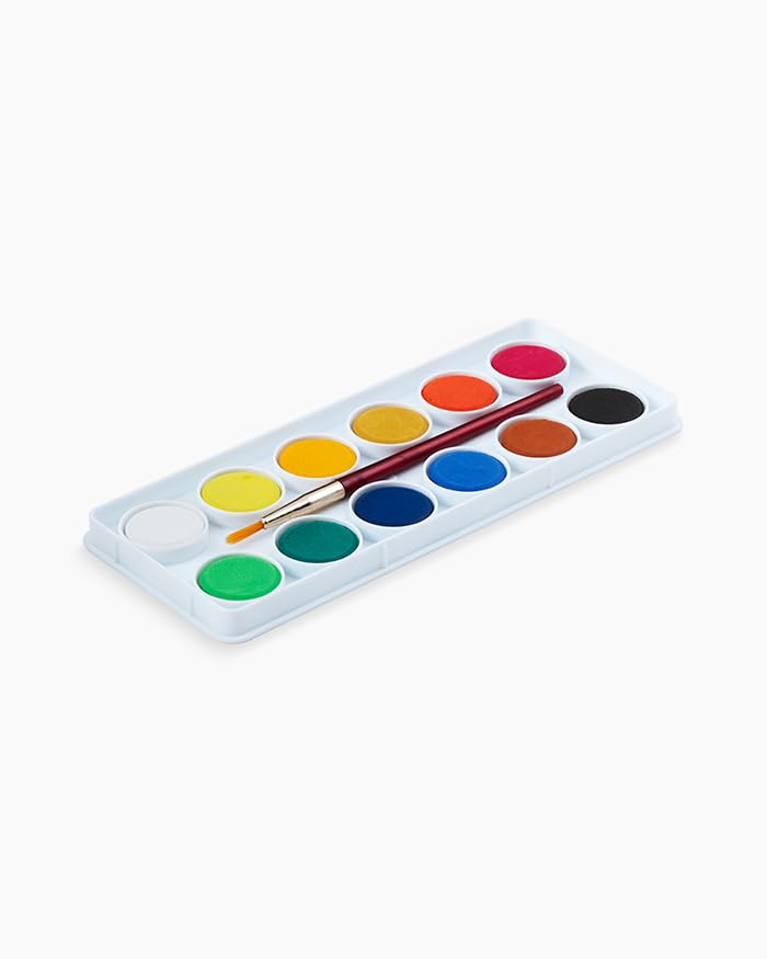 Camel Camlin Water Colour Cake – 12 Shades | Rich & Vibrant Colors | Easy to Use & Blend | Ideal for School Projects, Art & Hobby Painting | Multicolor | Pack of 1