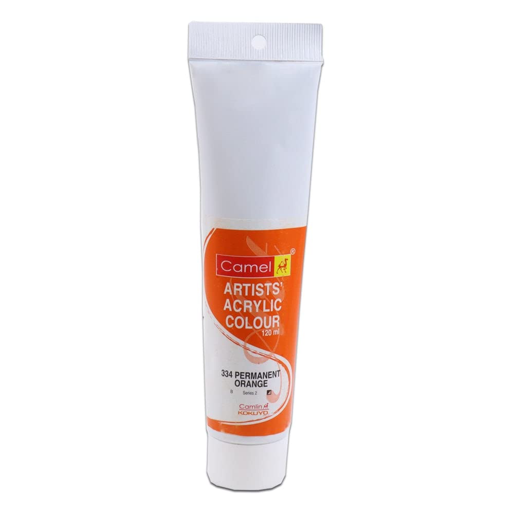 Camel Camlin Kokuyo Permanent Orange Artist Acrylic Color-120 ML