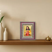 DIVINITI Jesus Christ 24K Gold Plated Foil Wall and Tabletop Photo Frame for Home Décor, Prayer Room, Luxury Gifting | DG Frame 105 S1 (16x13.5 CM)