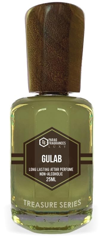 Parag Fragrances Gulab Attar 25Ml / Treasure Series/Natural & Long Lasting Fragrance/Attar Perfume/Ittar For Men/Non Alcoholic Attar For Pooja, Worship & Personal Perfume