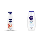 Nivea Body Lotion, Extra Whitening Cell Repair SPF 15, For All Skin Types, 400ml And Shower Gel, Creame Soft Body Wash, Women, 250ml