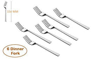 Parage Stainless Steel Spoon Set & Fork Set 12 Pieces for Tea, Coffee, Sugar, Condiments & Spices - Set of 12 Contains Spoons Set of 6 Spoon and Fork Set of 6, Mirror Polished