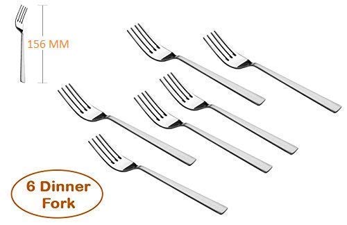 Parage Stainless Steel Spoon Set & Fork Set 12 Pieces for Tea, Coffee, Sugar, Condiments & Spices - Set of 12 Contains Spoons Set of 6 Spoon and Fork Set of 6, Mirror Polished