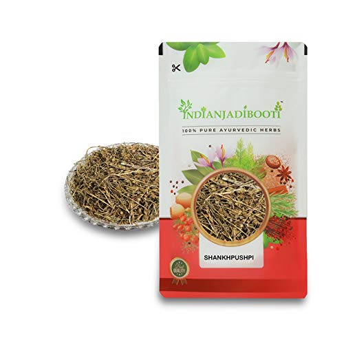 IndianJadiBooti Shankhpushpi | Shankhapushpi | Convolvulus Pluricaulis | Natural Brain Tonic for Memory, Focus & Better Sleep | Pure Dried Whole Herb (Panchang) | 100g