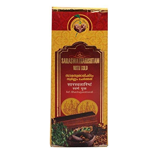 VAIDYARATNAM Saraswatharishtam Liquid With Gold Ayurvedic Products, 100 ml
