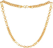 ASTRODIDI Brass Stylish and Heavy Gold Plated Neck Chain for Men, Women, Boys and Girls