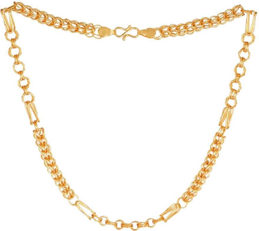 ASTRODIDI Brass Stylish and Heavy Gold Plated Neck Chain for Men, Women, Boys and Girls