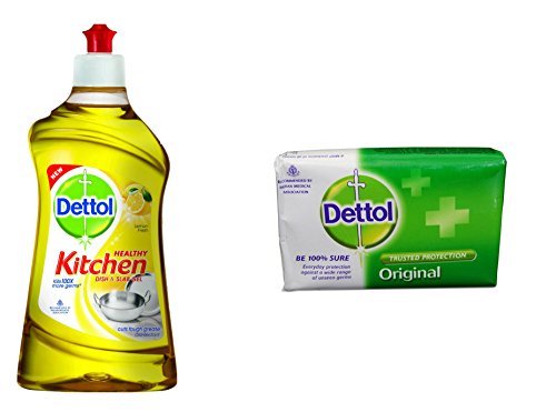 Dettol Kichen Dish and Slab Gel - 400 ml (Lemon Flavour) - 75 g