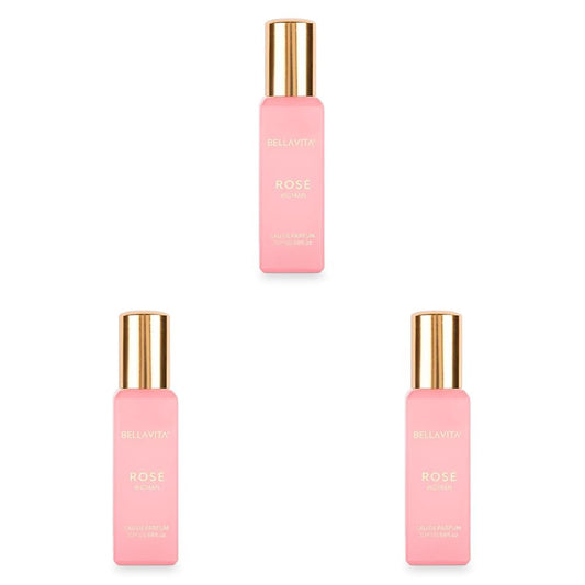 Bella Vita Luxury Rose Women Eau De Liquid Perfume For Women With Black Currant, Vanilla & Jasmine|Floral & Sweet Edp Long Lasting Fragrance Scent, 20Ml (Pack Of 3)