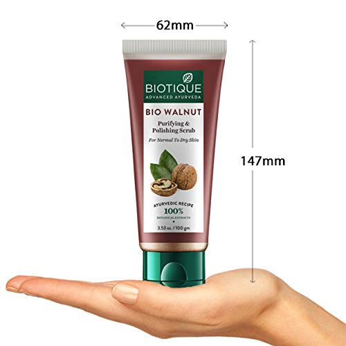Biotique Walnut Exfoliating & Polishing Face Scrub For Normal to Dry Skin, 100gm (Pack of 2)
