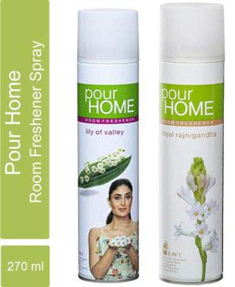 Pour Home Room Freshener Royal Rajnigandha + Lily of Valley 270 Ml (Pack of 2) Spray