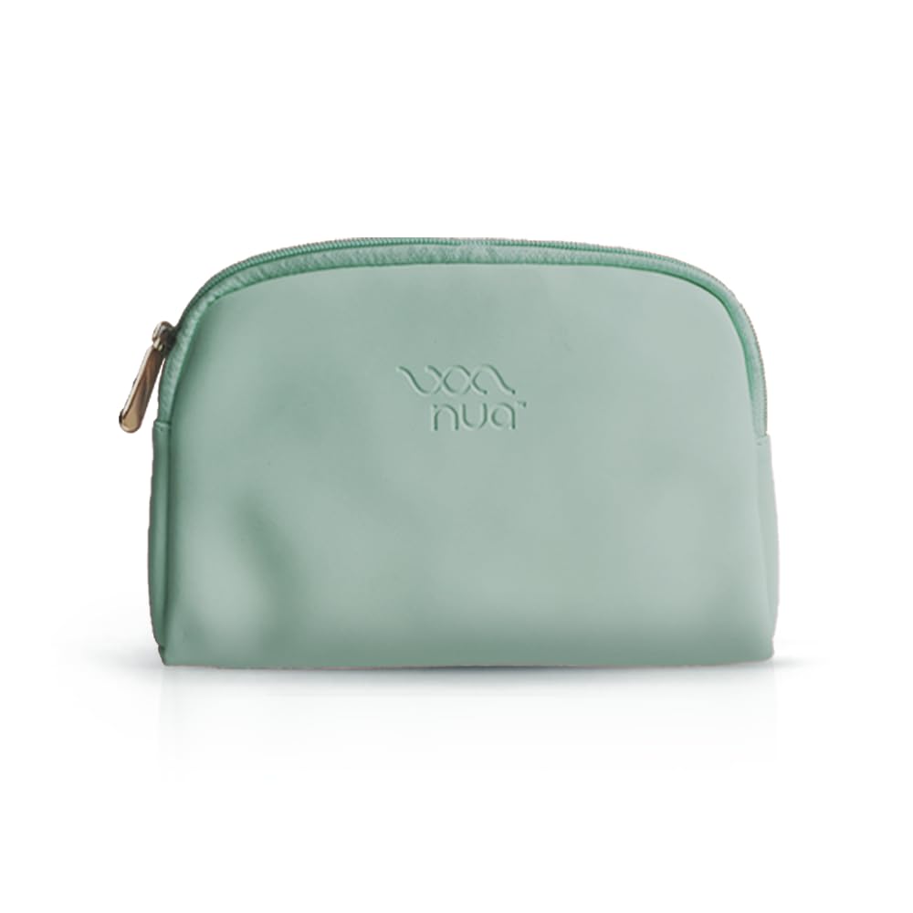 Nua Combo - 12 Ultra Safe Pads with Disposable Covers | upto 100% Leak Protection | Suitable for Heavy Flow | Wider back | Comfortable | Rash Free + Vegan Leather Pouch