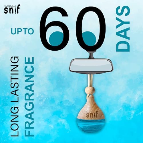 The Old Natural Car Perfume With Essential Oils | Car Perfume Diffuser With Wooden Lid | Car Fresheners Long Lasting | (White Oudh + Plum Rose + Blue Water) (Pack of 3)
