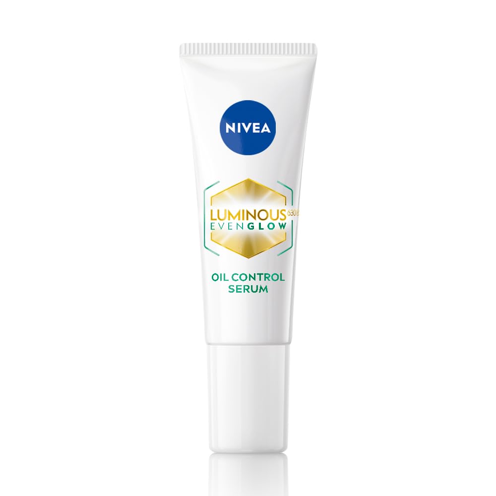 NIVEA Luminous Even Glow Oil Control Face Crème & Moisturiser Serum | Patented Thiamidol (60X More Effective Than Vitamin C) | Salicylic Acid & Hyaluronic Acid | Dark Spots & Pigmentation Serum for Oil Control, Brightening & Hydration | 10ml