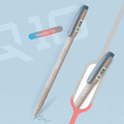 Hauser Q10 Ball Pen Pack | Trendy Durable Plastic Clip | Comfortable Rubber Grip For Smudge Free Writing | Attractive Solid Grey Body | Low-Viscosity Ink | Blue Ink, Set Of 10 x 4 Pack