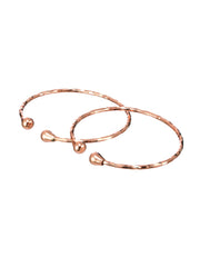 Priyaasi Elegant Textured Rose Gold-Plated Bangle Set of 2