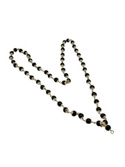 RUDRADIVINE Silver Plated Original Karungali Mala (Natural Ebony Wood Beads) – Spiritual Protection Necklace for Men & Women | Meditation, Puja & Negative Energy Protection