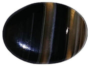 ASTRODIDI Black Sulemani Hakik Stone with Lab Report | Other Name of This Gemstone Aqeeq Agate Black Akik Kala Haqiq (6-8 Carat)