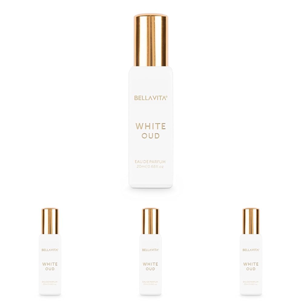 Bella Vita Luxury White Oud Unisex Eau De Liquid Perfume With Orange,Patchouli,Musk|Premium, Long Lasting Oud & Fruity Fragrance For Unisex, 20Ml (Pack Of 4)