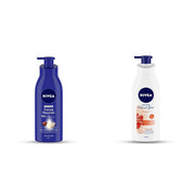 NIVEA Body Lotion for Very Dry Skin, Cocoa Nourish, with Coconut Oil & Cocoa Butter with 48H Moisturization, For Men & Women, 400 ml & Nivea Whitening Body Lotion Spf15 400 ml