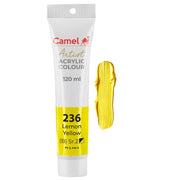 Camel Camlin Kokuyo Artist Acrylic Colour Tubes 120ml Lemon Yellow 236