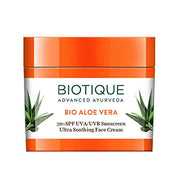 Biotique Sun Shield Aloe vera 30+ SPF UVB Sunscreen Ultra Protectective Face Cream, 50g.