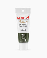 Camel Camlin Kokuyo Acrylic Tubes 40ml- Olive Green, Prussian Blue & Crimson Lake