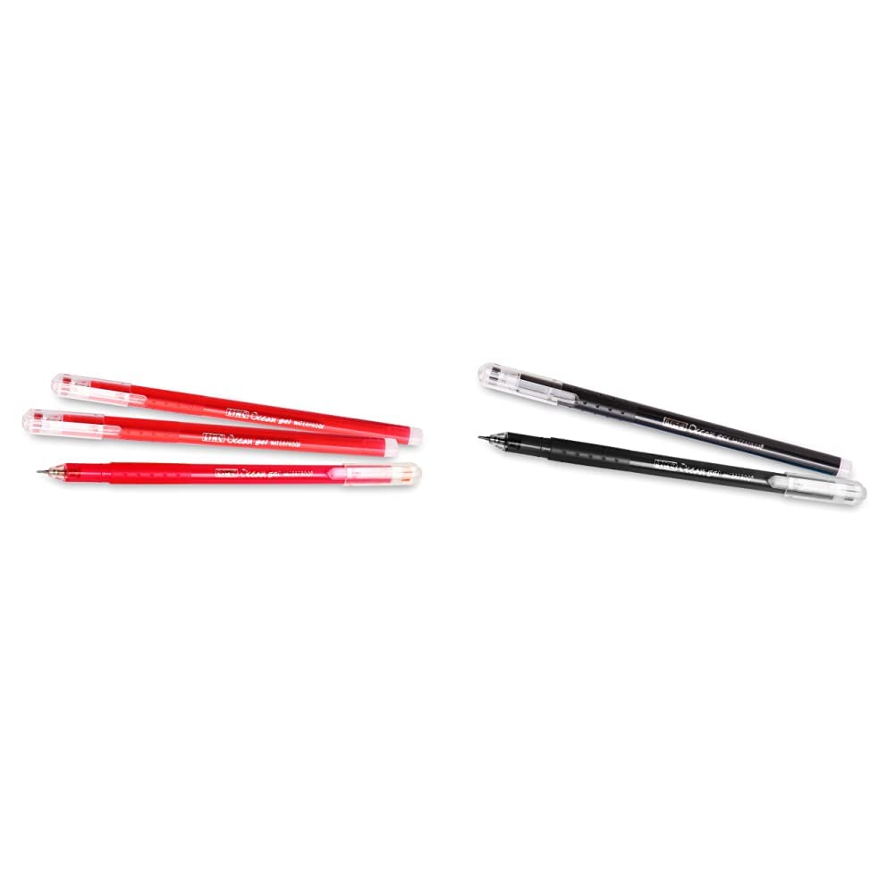 Linc Ocean Classic Gel Pen, Red, 10 pcs Ocean Classic Gel Pen, Black, 10 pcs