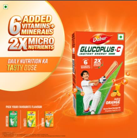Dabur Glucoplus C Glucose Powder (Orange Flavour) 1kg