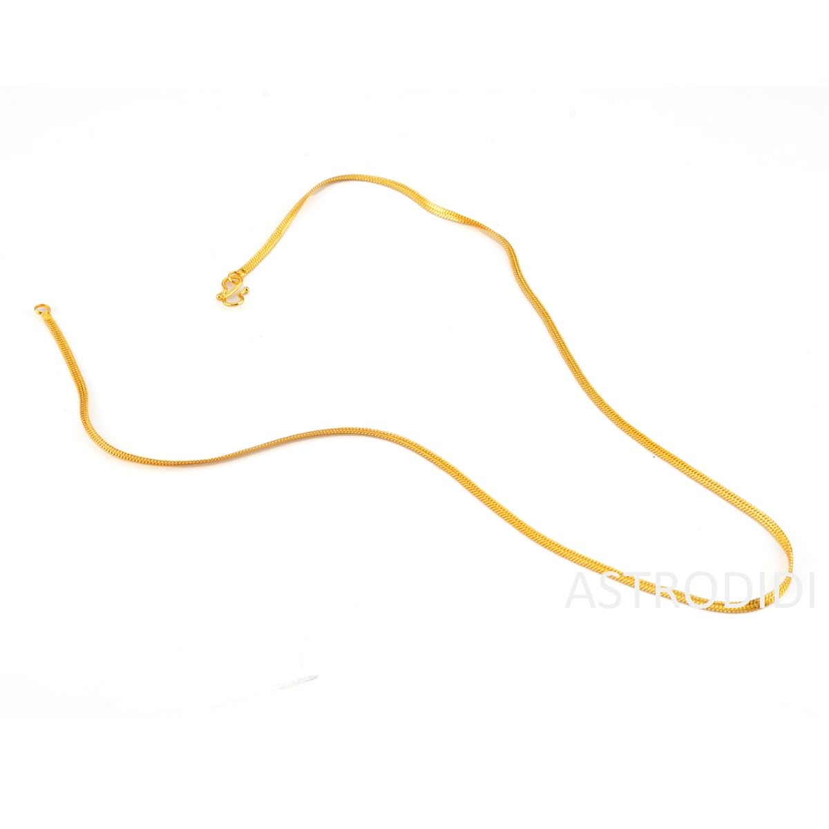 ASTRODIDI Gold Plated Chain | 24 Inch Stylish Light Weighted Golden Brass Neck Chain For Girls Women Men Boys (MHC-002)