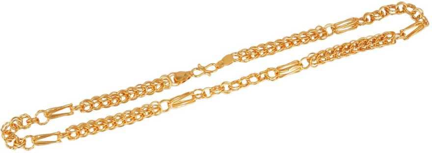 ASTRODIDI Brass Stylish and Heavy Gold Plated Neck Chain for Men, Women, Boys and Girls