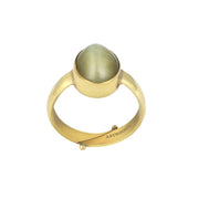 ASTRODIDI Cat Eye Gemstone Pendant Lehsunia Stone Locket Lab Certified for Men and Women | Cat's Eye 5-6 Ratti Stone (Color: Green)