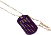 ASTRODIDI Bullet Shape and Metal Name Plate Pendant with Chain Mala for Boys Girls Mens & Women