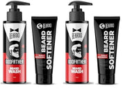Beardo Softener 50g + GodFather Wash 100ml (Pack of 4)