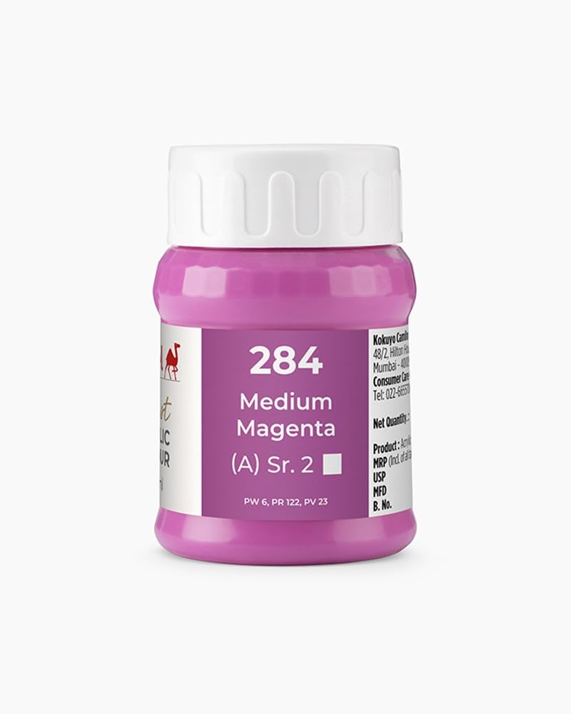 Camel Camlin Kokuyo Artist Acrylic Colour 500 ml Series 2 Medium Magenta