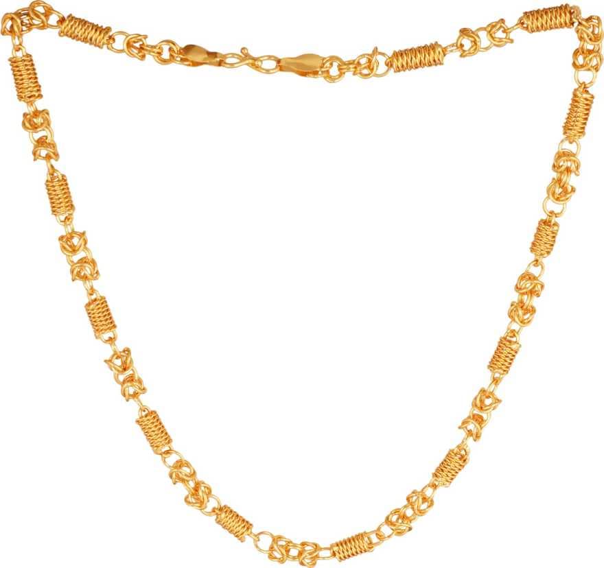 ASTRODIDI Stylish Heavy Golden color Gold Plated Brass Neck Chain | Exclusive Neck Fancy Chain for Men Women Girls Boys