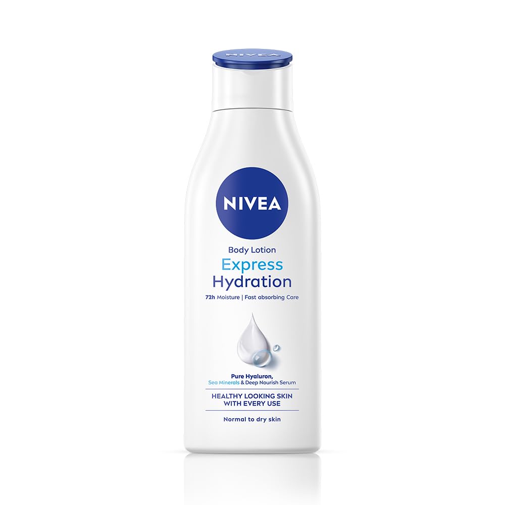 NIVEA Body Lotion For Men & Women, Express Hydration, for Fast Absorption, 200 ml