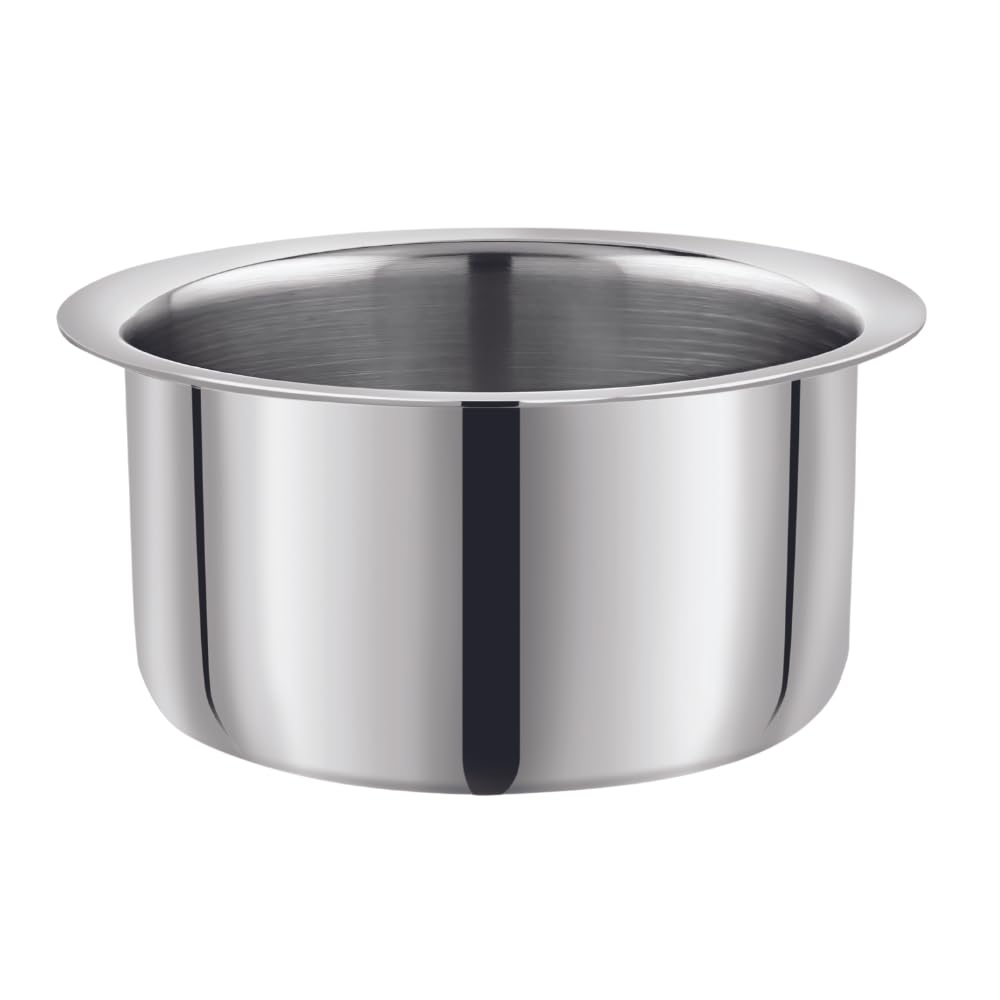 Vinod – Claro Heavy Gauge Stainless Steel Tope (Plain), 1.5 mm – Capacity 1.8 Liter