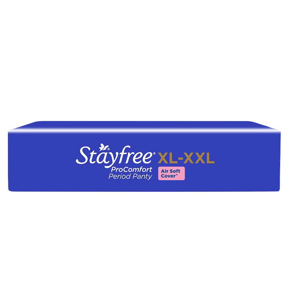 Stayfree ProComfort Period Panty for Women | Disposable Period Pants Pack of 5, XL - XXL | Air Soft Cover | 360° Leakage Protection for Heavy Flow | Snug Fit | Odour Control