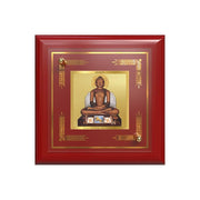 DIVINITI Intima Pure 24K Gold Plated Lord Mahavira Jain Sacred Frame – Luxury Home, Office & Prayer Décor | Premium Gold Foil Artwork in MDF Frame | Table Top Display (16 X 13.5 CM)
