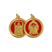 DIVINITI 24K Gold Plated Double-Sided Religious Pendant with Premium Gift Box, Spiritual Locket for Men & Women, Devotional Jewellery for Gifting & Everyday Wear | Padmavathi & Tirupati Balaji