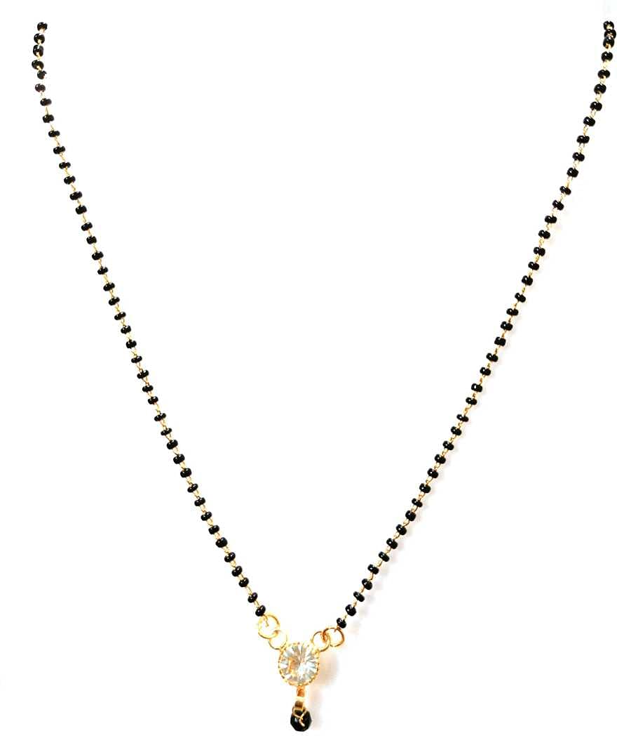 ASTRODIDI Stylish and Designer One Stone Gold Plated Brass Mangalsutra For Women and Girls