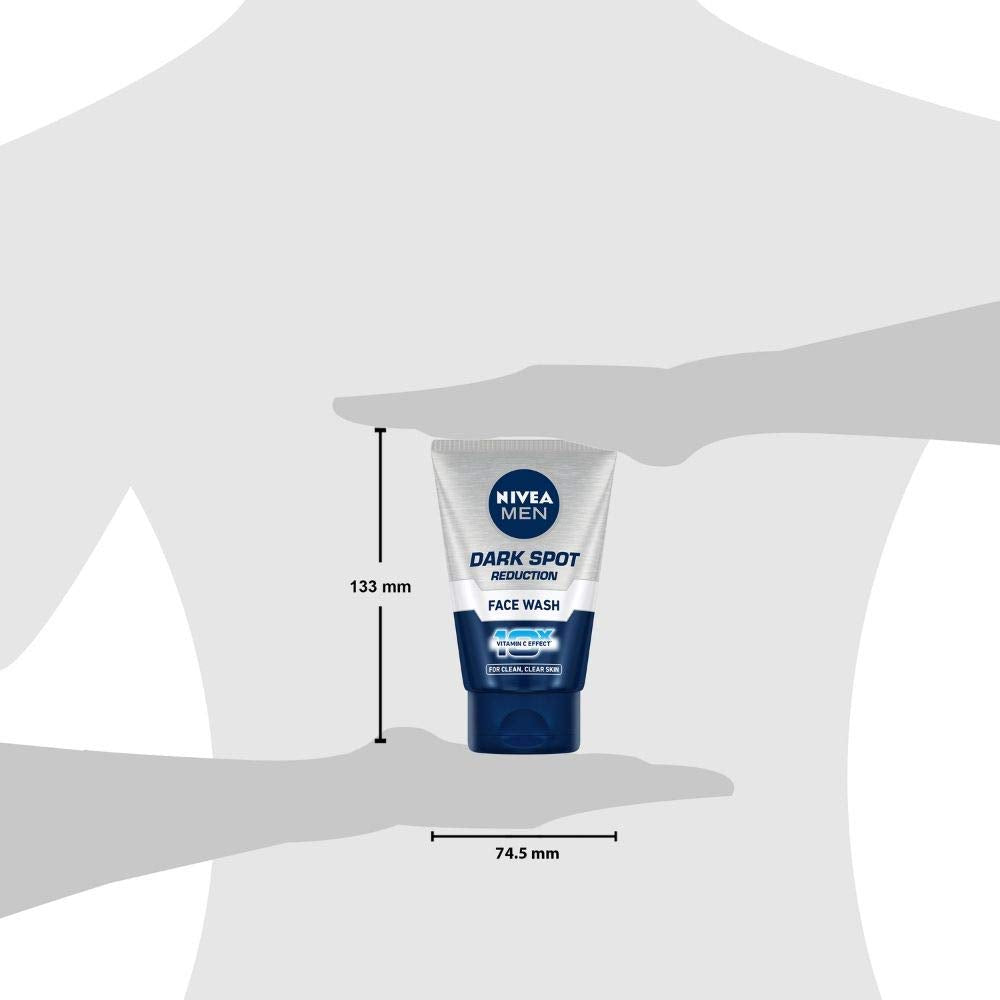 NIVEA MEN Dark Spot Reduction Face Wash 100 g (Pack of 3)| With Ginko and Ginseng Extracts for Clean, Healthy & Clear Skin | 10 X Vitamin C Effect for Radiant Skin |For Dark Spot Reduction