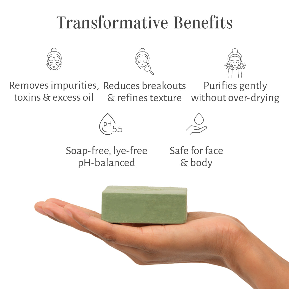 Sri Sri Tattva Purifying Body Bar – Green Clay & Activated Charcoal