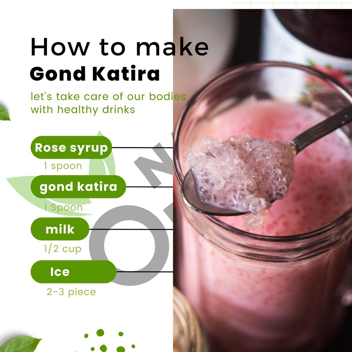 Namo Organic - Pure Gond Katira - Sourced From Organic Gum cultivators - Premium White