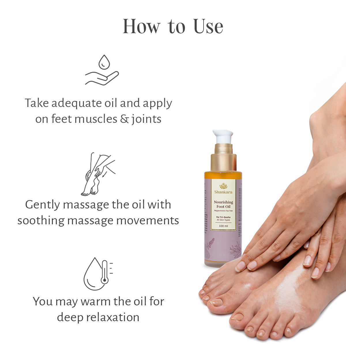 Sri Sri Tattva Nourishing Foot Oil, by Shankara - 100 ml