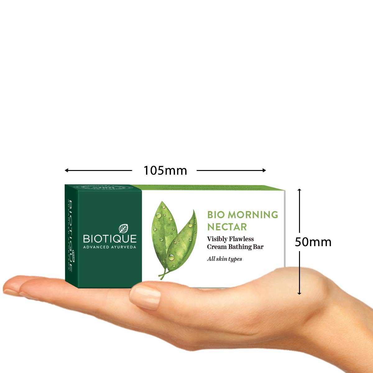 Biotique Morning Nectar Flawless Cream Bathing Bar | Helps Nourish Skin & Enhance Natural Glow | Enriched with Botanical Extracts | Leaves Skin Soft, Smooth & Refreshed | 150g