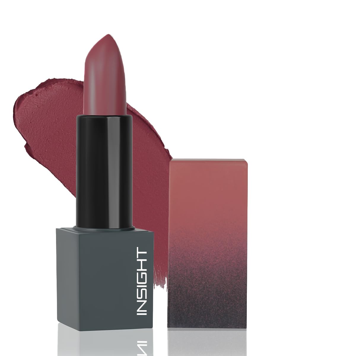 INSIGHT Velvet Matte Lipstick (Passion Petal) | Long Lasting, Smudge-Proof & Non-Drying | Enriched with Cocoa Butter, Argan Oil & Vitamin E | Smooth Application, Bold Pigment - 3.8g