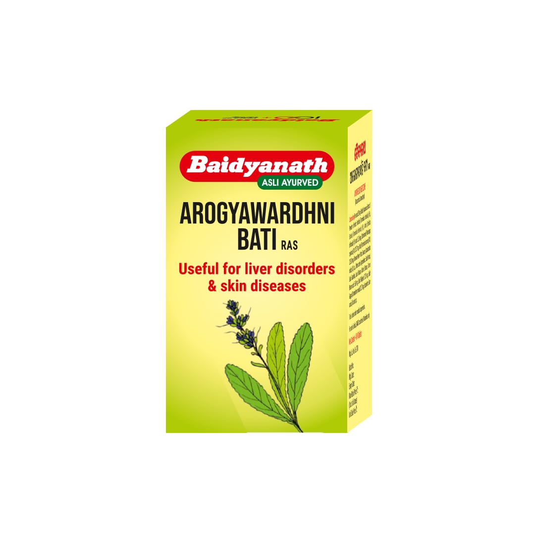 Baidyanath Arogyawardhni Bati 40 tab| Ayurvedic Liver & Skin Tonic | Traditional Herbal Detox & Pitta Balancer | Pack of 2